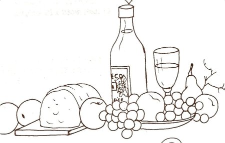 Натюрморт раскраска