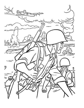 Раскраски на тему война