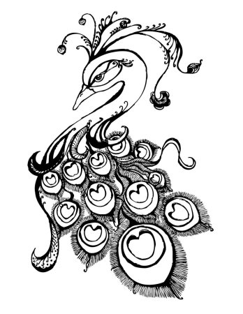 Жар птица раскраска