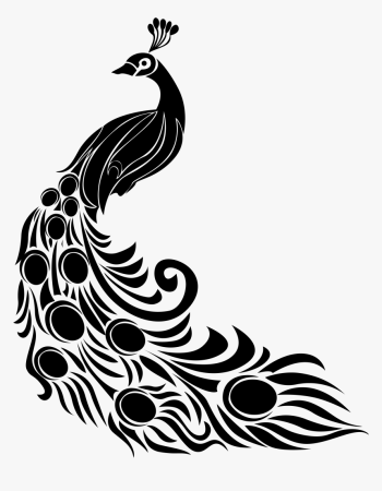 Птица Феникс контур