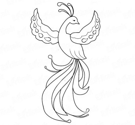 Огненная птица раскраска