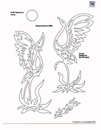 Птица чертеж для выпиливания