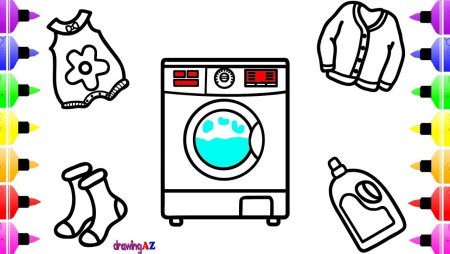 Трафарет стиральной машины для детей