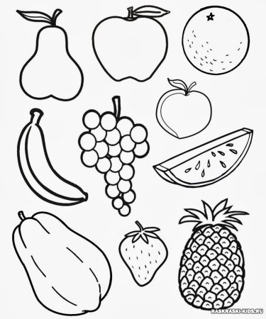 Овощи раскраска для детей
