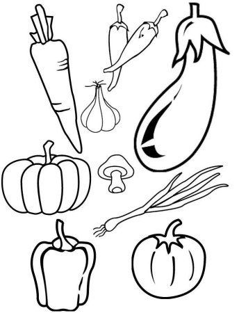 Контуры фруктов для детей