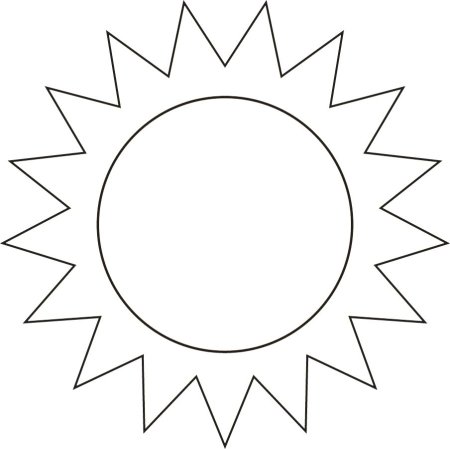 Солнце раскраска
