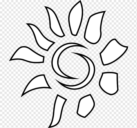 Раскраска. Солнышко