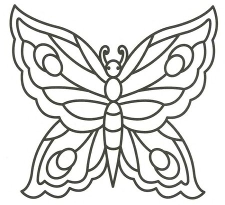 Трафарет бабочки для мозаики