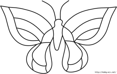 Трафарет бабочки для мозаики