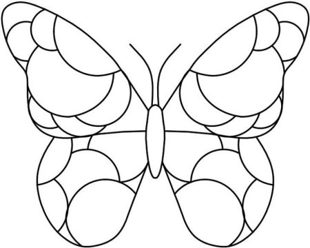 Бабочка раскраска контур