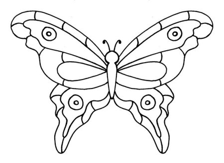 Бабочка для витража шаблоны