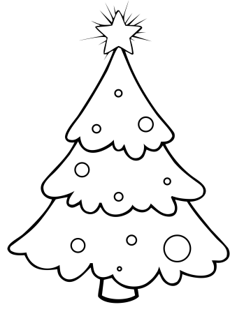 Елочка раскраска для детей