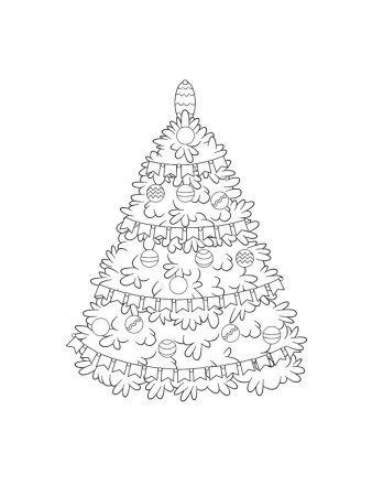 Трафарет елки для вырезания