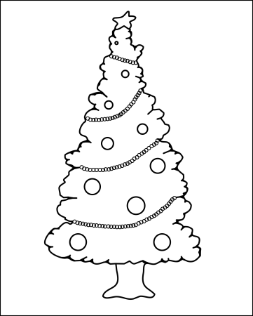 Елочка трафарет