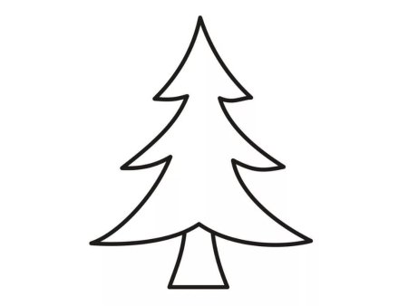 Елка раскраска маленькая