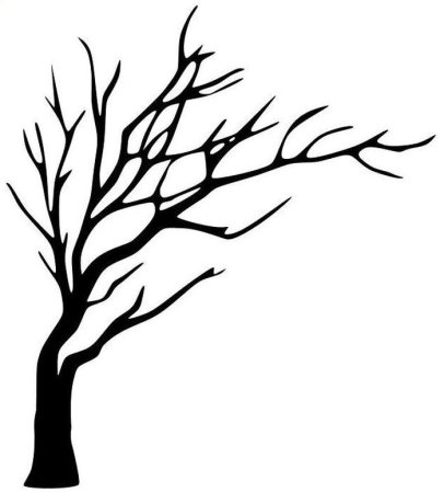 Дерево трафарет для рисования