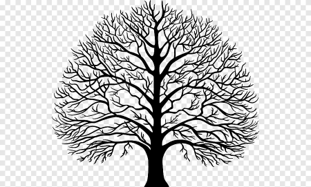 Трафарет дерево для детей