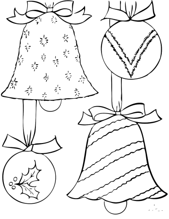 Новогодние шарики раскраска