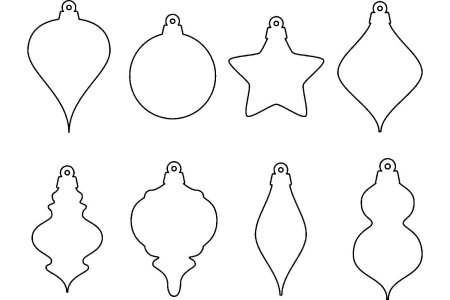 Новогодние шары трафарет