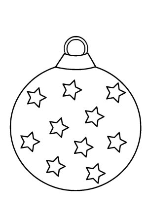 Елочные украшения раскраска
