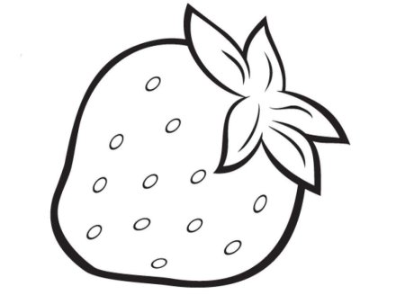 Трафарет клубники для вырезания