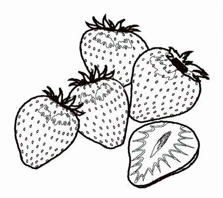 Трафарет клубники для вырезания