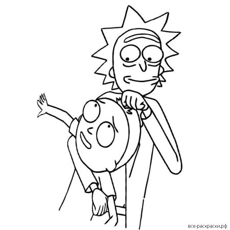 Рик и Морти разукрашка