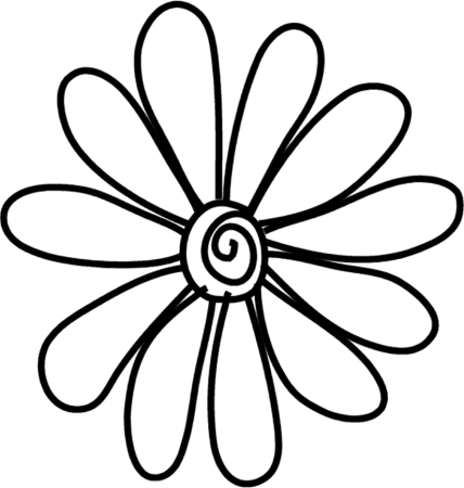 Трафарет ромашки