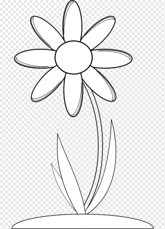 Контур цветка для раскрашивания