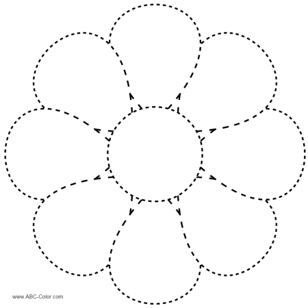 Ромашка контур на белом фоне