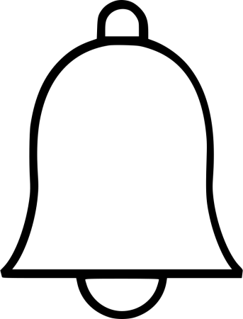 Колокольчик черно белый