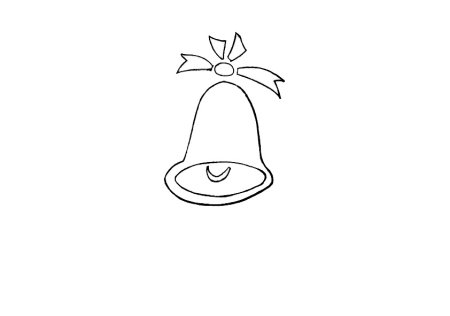 Колокольчик школьный трафарет