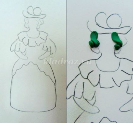 Рисование Дымковская Барыня