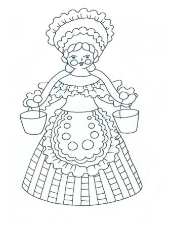 Дымковская кукла рисование старшая группа