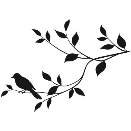 Веточка черно белая