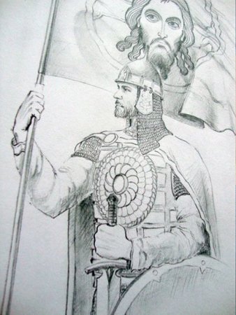 Александр Невский прорись