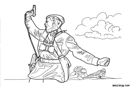 Рисунок о войне раскраска