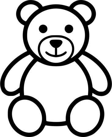 Медведь раскраска для малышей - 71 фото