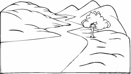 Раскраска пейзаж