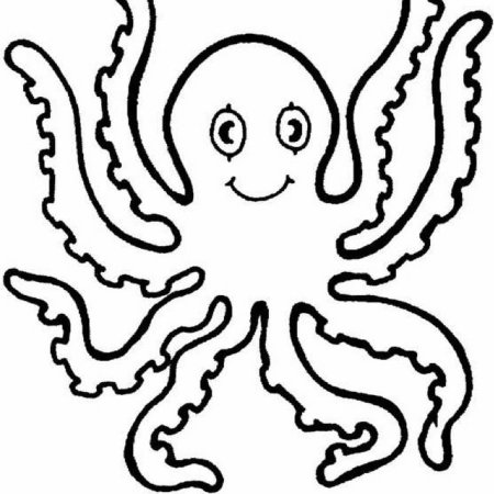 Трафарет морские жители