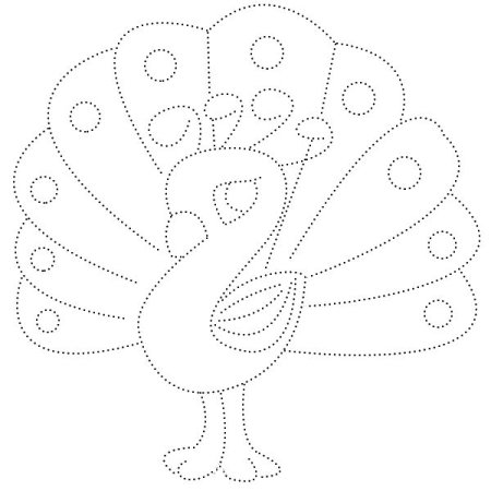 Павлин раскраска для детей