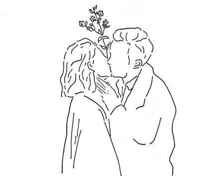 Эскизы рисунков любовь