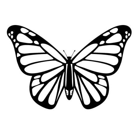Трафарет бабочки для рисования