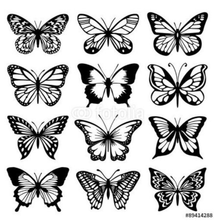 Бабочка шаблон для вырезания