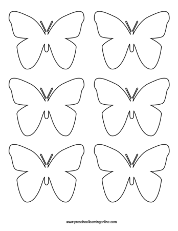 Контуры бабочек для декора