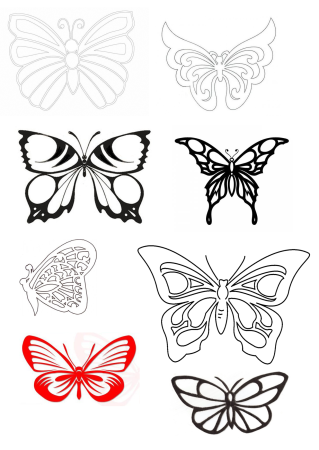 Бабочка шаблон для печати