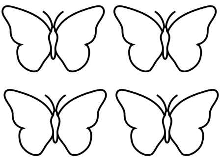 Бабочки контурные рисунки для вырезания (50 фото)
