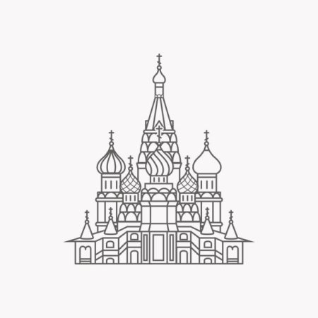 Собор Василия Блаженного контур