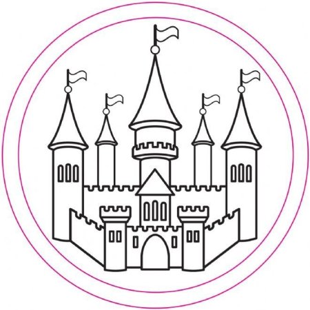 Замок из песка раскраска
