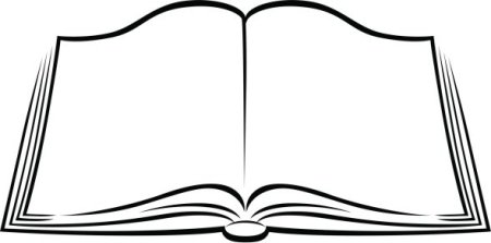 Раскраска книга раскрытая